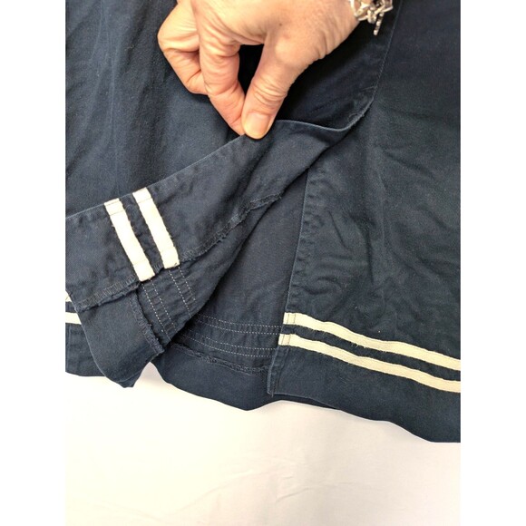 Vintage Nipon Studio Long Wrap Pencil Skirt Nautical Sailor 100% Cotton Size 8 - Picture 7 of 8